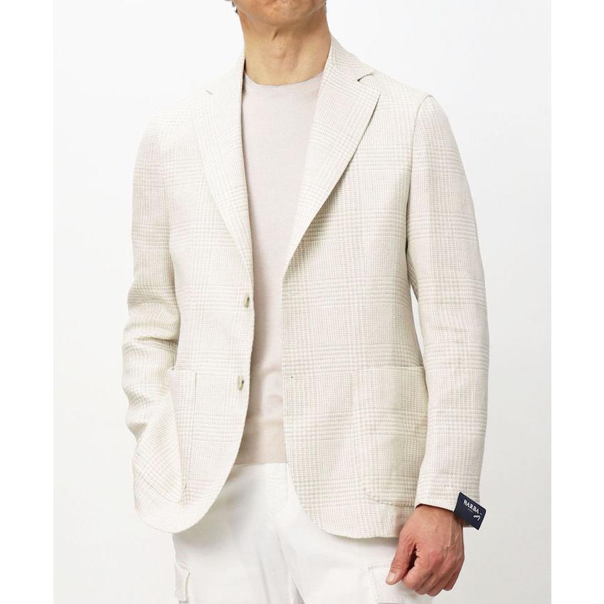 バルバ / BARBA / シャツ ジャケット / 軽量 リネン コットン シルク / シャドゥグレンチェック柄 / 返品・交換可能の画像