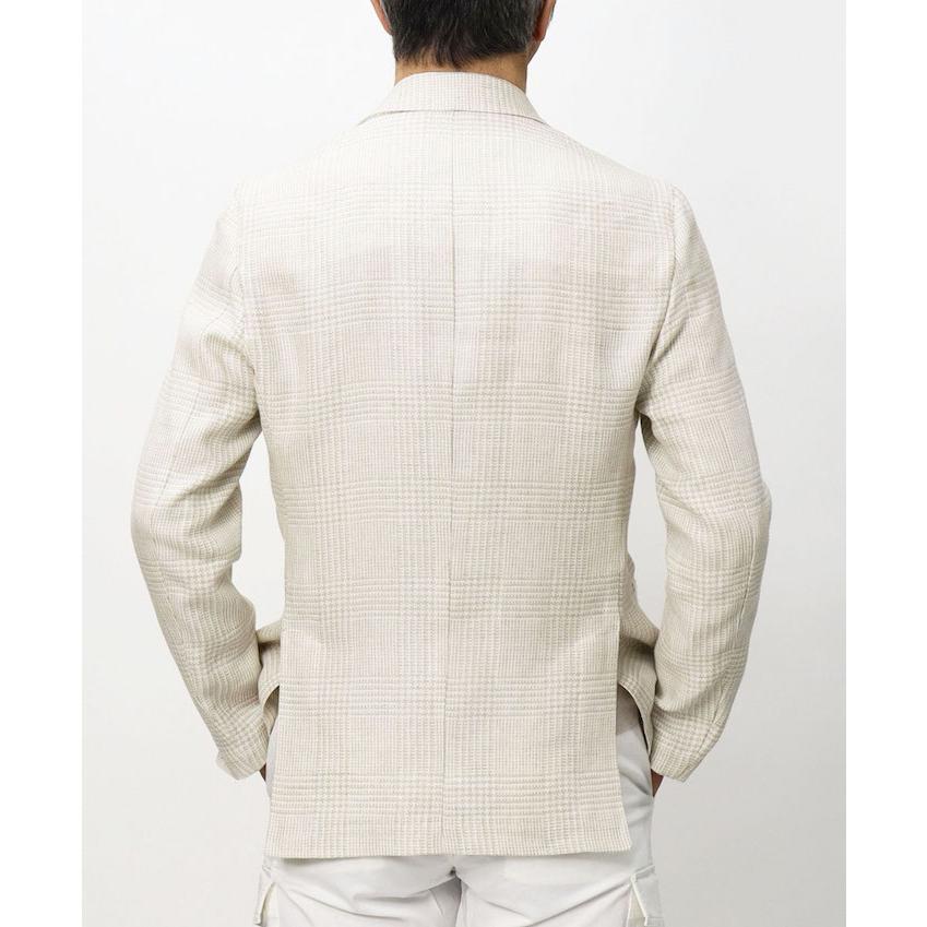 バルバ / BARBA / シャツ ジャケット / 軽量 リネン コットン シルク / シャドゥグレンチェック柄 / 返品・交換可能の画像
