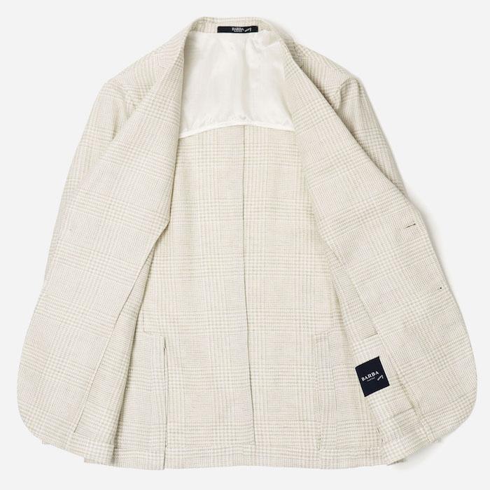 バルバ / BARBA / シャツ ジャケット / 軽量 リネン コットン シルク / シャドゥグレンチェック柄 / 返品・交換可能の画像
