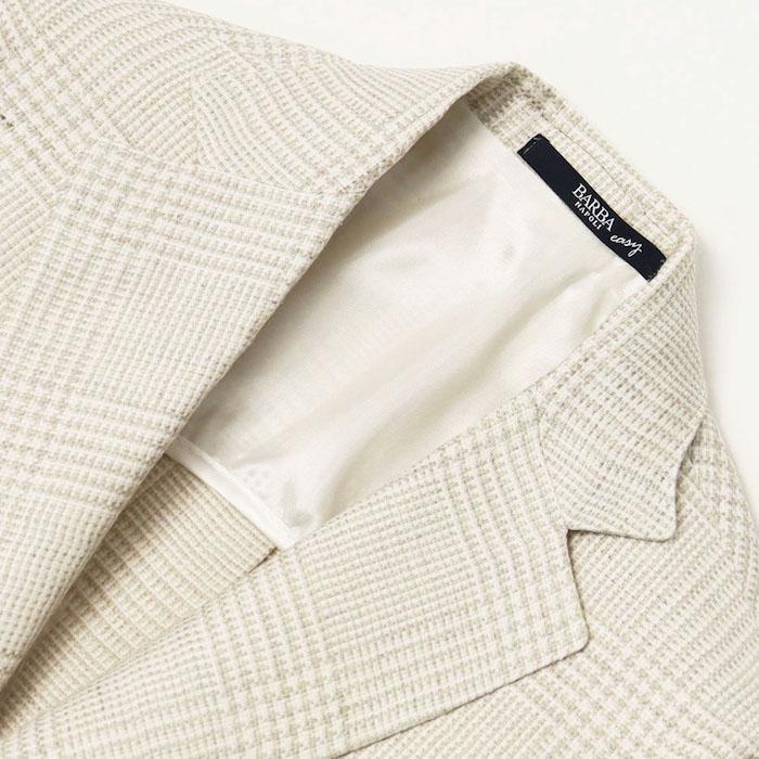 バルバ / BARBA / シャツ ジャケット / 軽量 リネン コットン シルク / シャドゥグレンチェック柄 / 返品・交換可能の画像