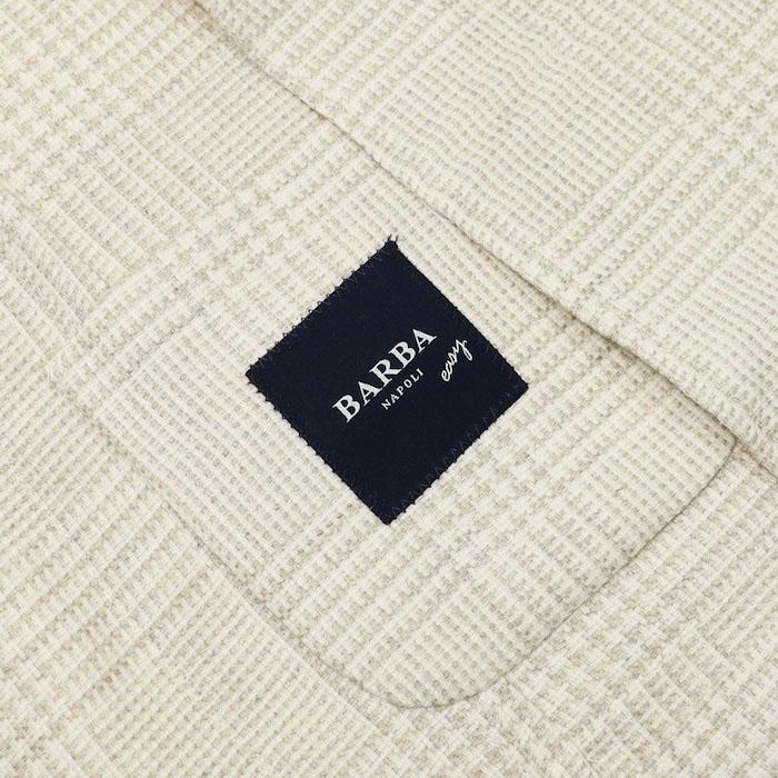 バルバ / BARBA / シャツ ジャケット / 軽量 リネン コットン シルク / シャドゥグレンチェック柄 / 返品・交換可能の画像