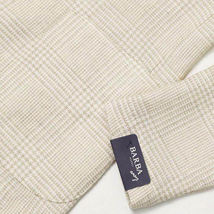 バルバ / BARBA / シャツ ジャケット / 軽量 リネン コットン シルク / シャドゥグレンチェック柄 / 返品・交換可能の画像