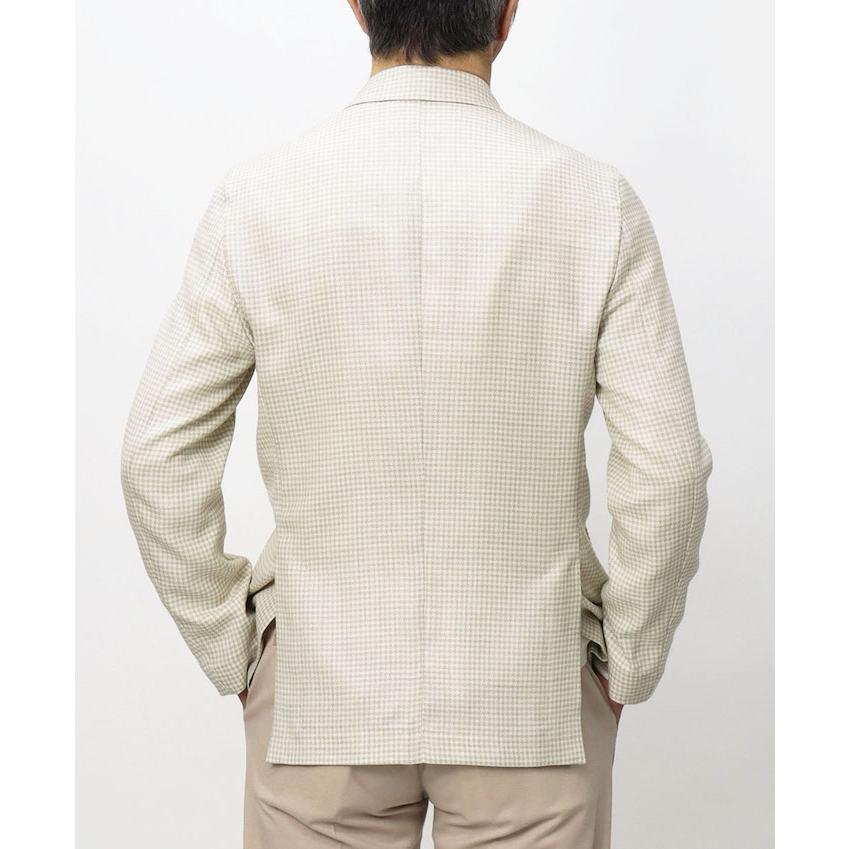 バルバ / BARBA / シャツ ジャケット / 軽量 ウール シルク リネン 3者混 / ギンガムチェック柄 / 返品・交換可能の画像
