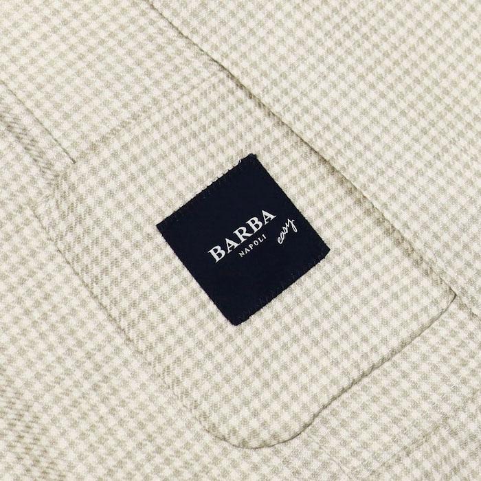 バルバ / BARBA / シャツ ジャケット / 軽量 ウール シルク リネン 3者混 / ギンガムチェック柄 / 返品・交換可能の画像