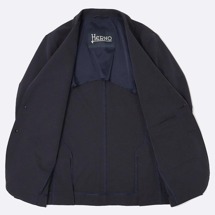 ヘルノ / HERNO / 2B2Pシングルジャケット / セットアップ対応 / ストレッチシアサッカー / 返品・交換可能の画像