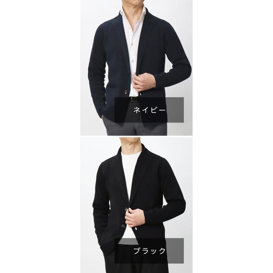 フィリッポ デ ローレンティス / FILIPPO DE LAURENTIIS / シングル ニットジャケット / クレープコットン / ミラノリブ / 返品・交換可能の画像