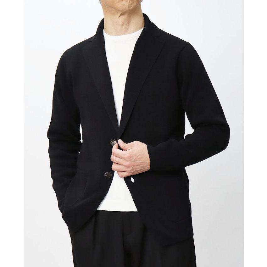 フィリッポ デ ローレンティス / FILIPPO DE LAURENTIIS / シングル ニットジャケット / クレープコットン / ミラノリブ / 返品・交換可能の画像