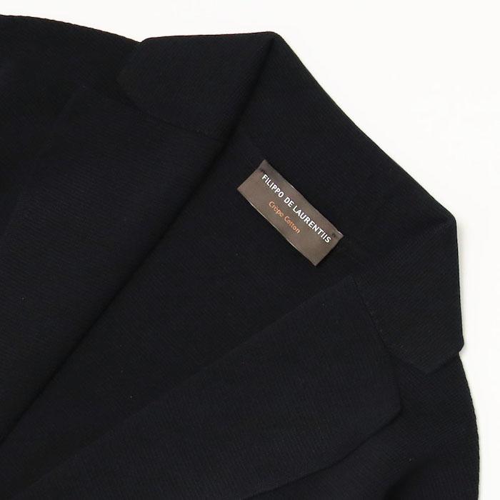フィリッポ デ ローレンティス / FILIPPO DE LAURENTIIS / シングル ニットジャケット / クレープコットン / ミラノリブ / 返品・交換可能の画像