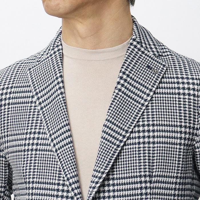 タリアトーレ / TAGLIATORE / ライト / LIGHT / ジャケット / コットン ウール ストレッチ / グレンチェック柄 / 2釦 2パッチ / 返品・交換可能の画像