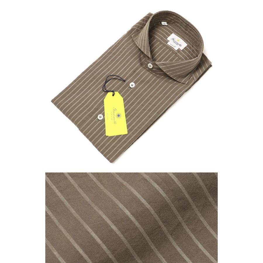 ジャンネット / GIANNETTO / VINCI FIT / カッタウェイ カラー シャツ / ストライプ柄コットン薄手 / 返品・交換可能