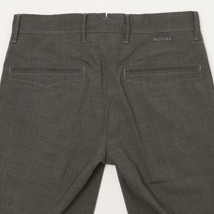 インコテックス スラックス / INCOTEX SLACKS / 100型  / サマートロピカルウール / ストレッチ パンツ / オーバーダイ / SLIM FIT / 返品・交換可能の画像