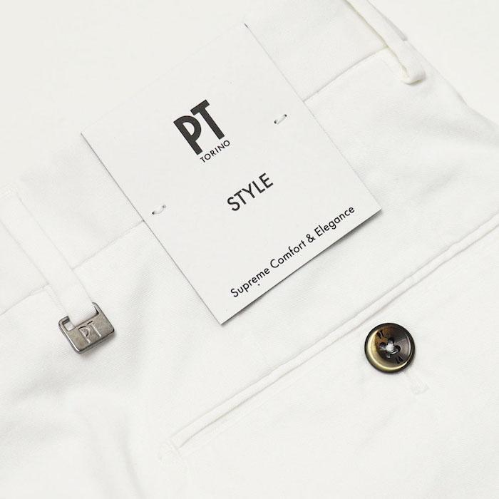 PT TORINO / ピーティー トリノ / SUPER SLIM FIT / ノープリーツ スラックス / ライトコットン ギャバ / ストレッチ / 返品・交換可能の画像