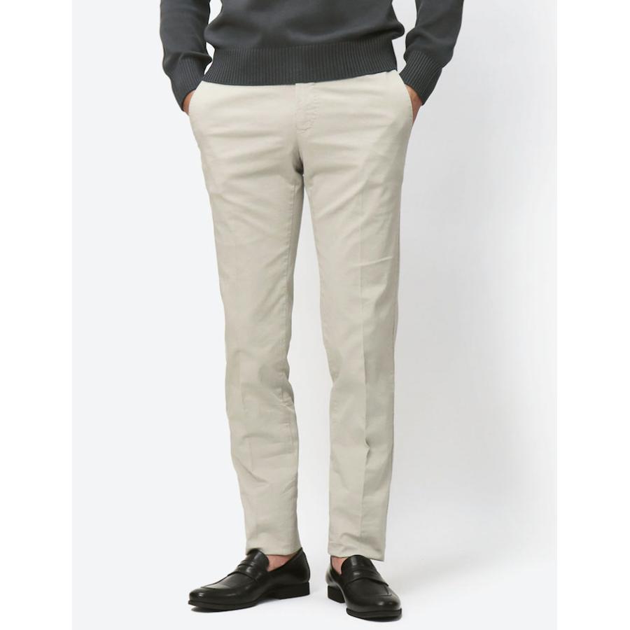 PT TORINO / ピーティー トリノ / SUPER SLIM FIT / ノープリーツ スラックス / ライトコットン ギャバ / ストレッチ / 返品・交換可能の画像
