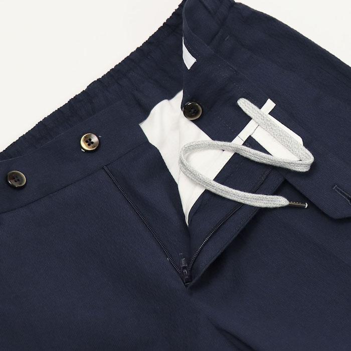 PT TORINO / ピーティー トリノ / SLIM JOGGER / スリム ジョガー / SLIM FIT / リラックス パンツ / サマー ストレッチ シアサッカー / 返品・交換可能の画像