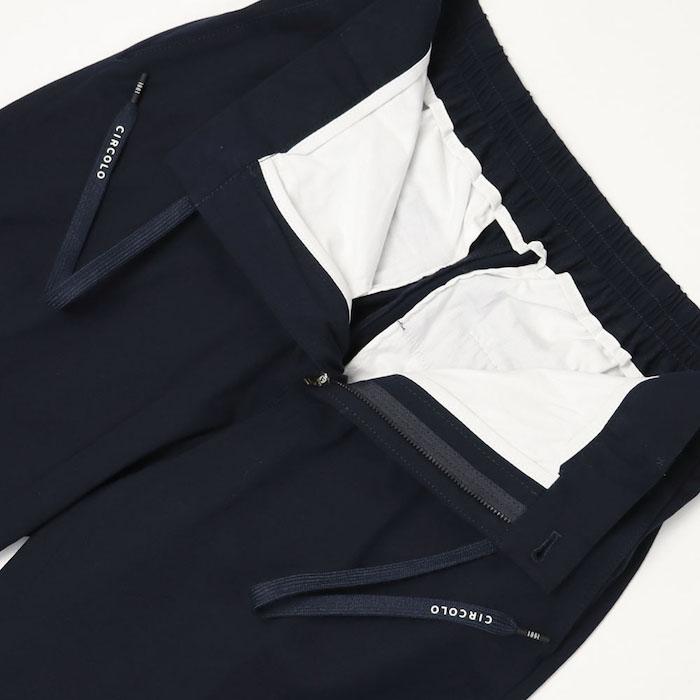 チルコロ 1901 / CIRCOLO 1901 / リラックスパンツ / セットアップ対応 / 軽量 コットン サマーピケ ジャージー / ウエストゴム ＆ ヒモ仕様 / 返品・交換可能の画像