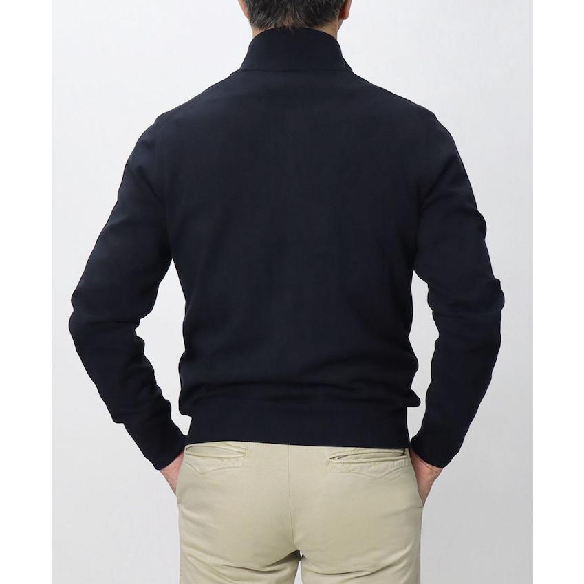 グランサッソ / GRANSASSO / ダブル ZIP スタンドカラー ニット ブルゾン / 12G ソフトコットン / 返品・交換可能の画像