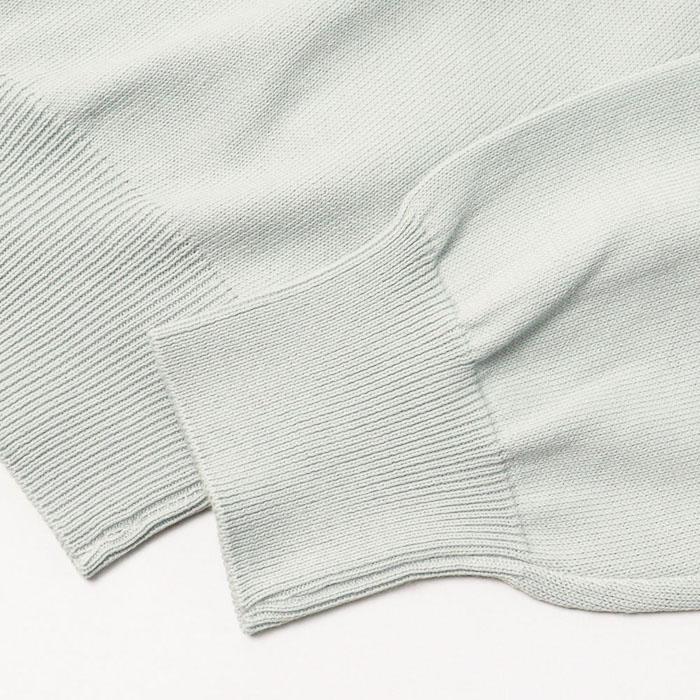 グランサッソ / GRANSASSO / ダブル ZIP スタンドカラー ニット ブルゾン / 12G ソフトコットン / 返品・交換可能の画像