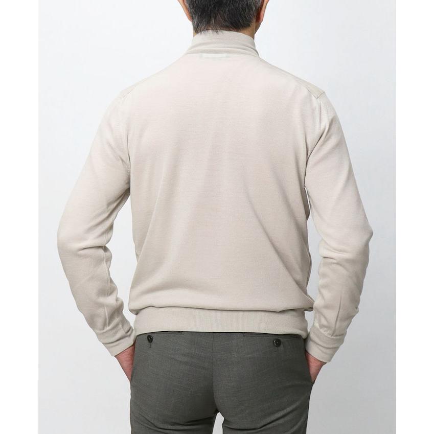 グランサッソ / GRANSASSO / スタンド ZIP ブルゾン / ハイゲージウールニット × サマートロピカルウール切り替え / 返品・交換可能の画像