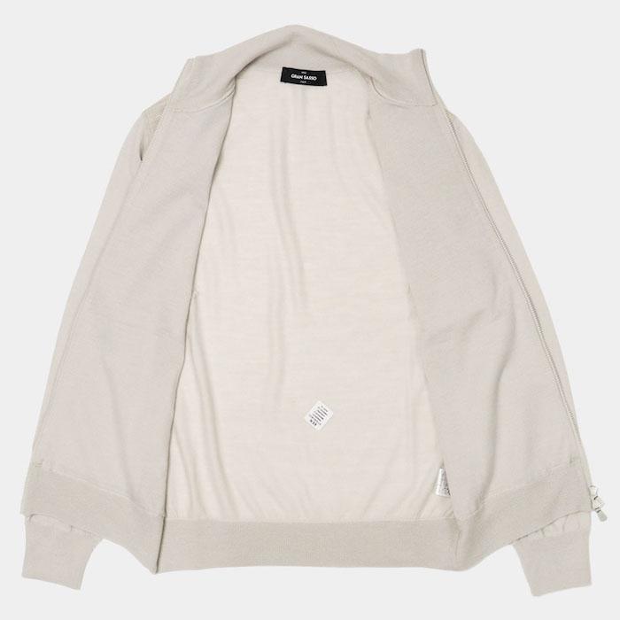 グランサッソ / GRANSASSO / スタンド ZIP ブルゾン / ハイゲージウールニット × サマートロピカルウール切り替え / 返品・交換可能の画像