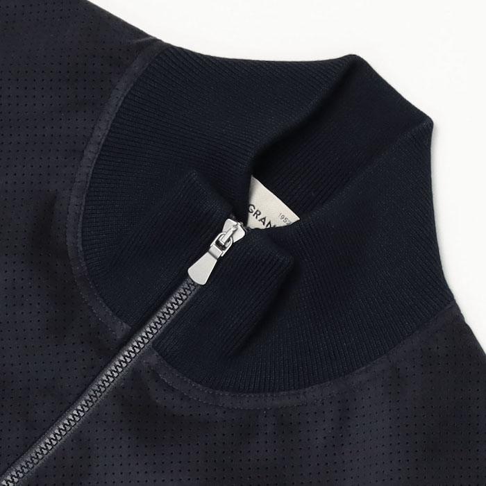 GRAN SASSO スタンドZIPブルゾン ブラック Gran Sasso（グランサッソ） グランサッソ / GRANSASSO / スタンド ZIP
