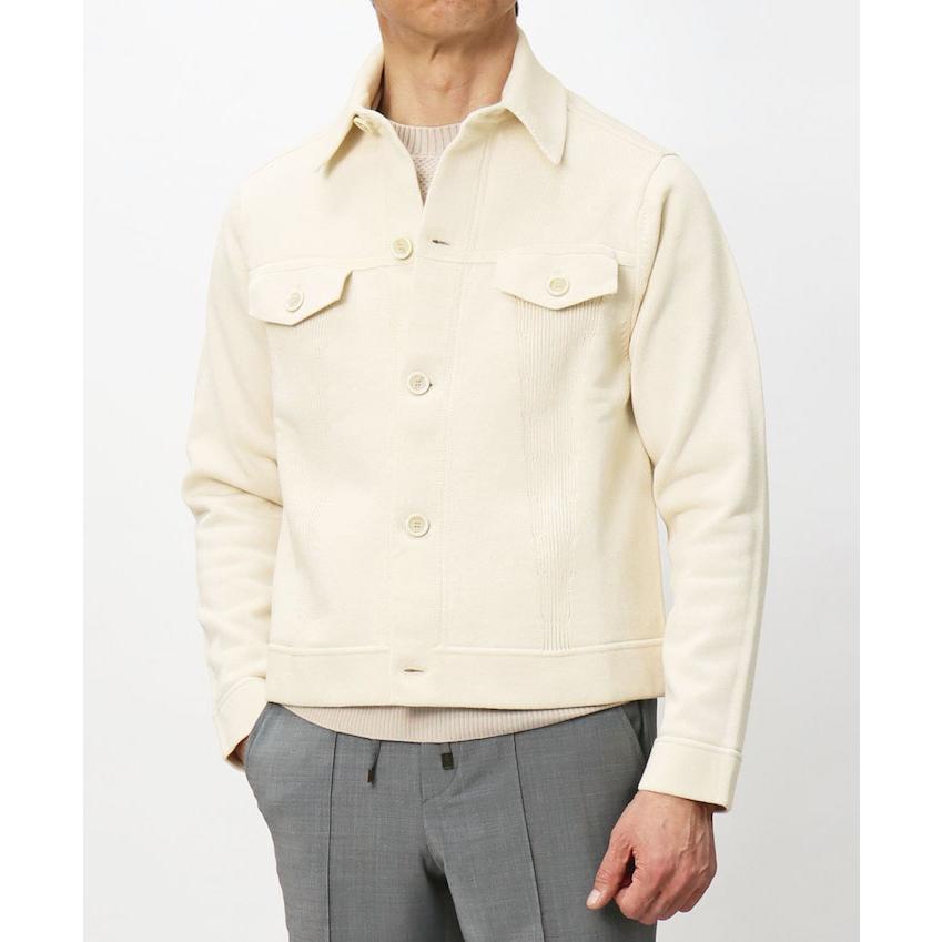ラルディーニ / LARDINI / ニット Gジャン / 細身型 / コットン / 返品・交換可能の画像
