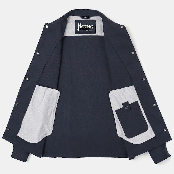 ヘルノ / HERNO / シャツ型 アウター / 超軽量 ストレッチ コットン シアサッカー / 返品・交換可能の画像