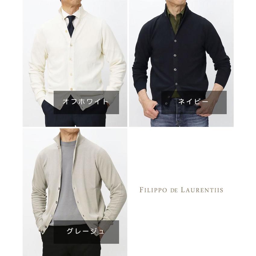 フィリッポデローレンティス　ニットジャケット　クレープコットン フィリッポ デ ローレンティス / FILIPPO DE LAURENTIIS / クレープ