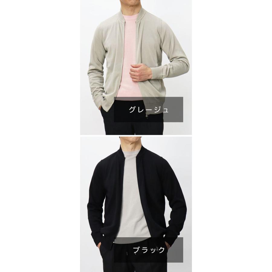 フィリッポ デ ローレンティス / FILIPPO DE LAURENTIIS / ZIP UP MA-1型ブルゾン / クレープコットンニット / 返品・交換可能の画像