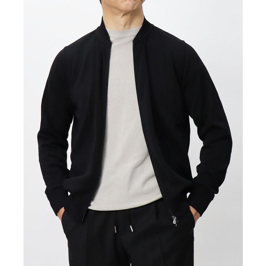 フィリッポ デ ローレンティス / FILIPPO DE LAURENTIIS / ZIP UP MA-1型ブルゾン / クレープコットンニット / 返品・交換可能の画像
