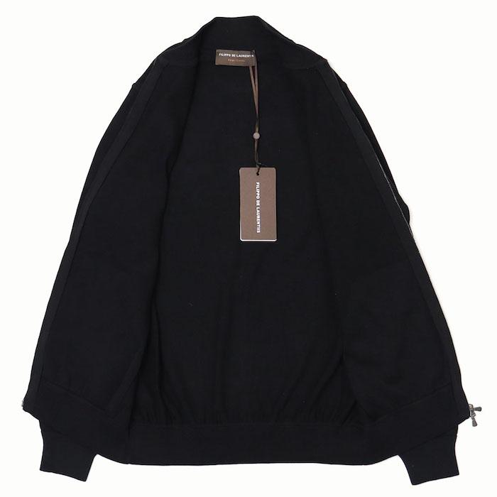 フィリッポ デ ローレンティス / FILIPPO DE LAURENTIIS / ZIP UP MA-1型ブルゾン / クレープコットンニット / 返品・交換可能の画像