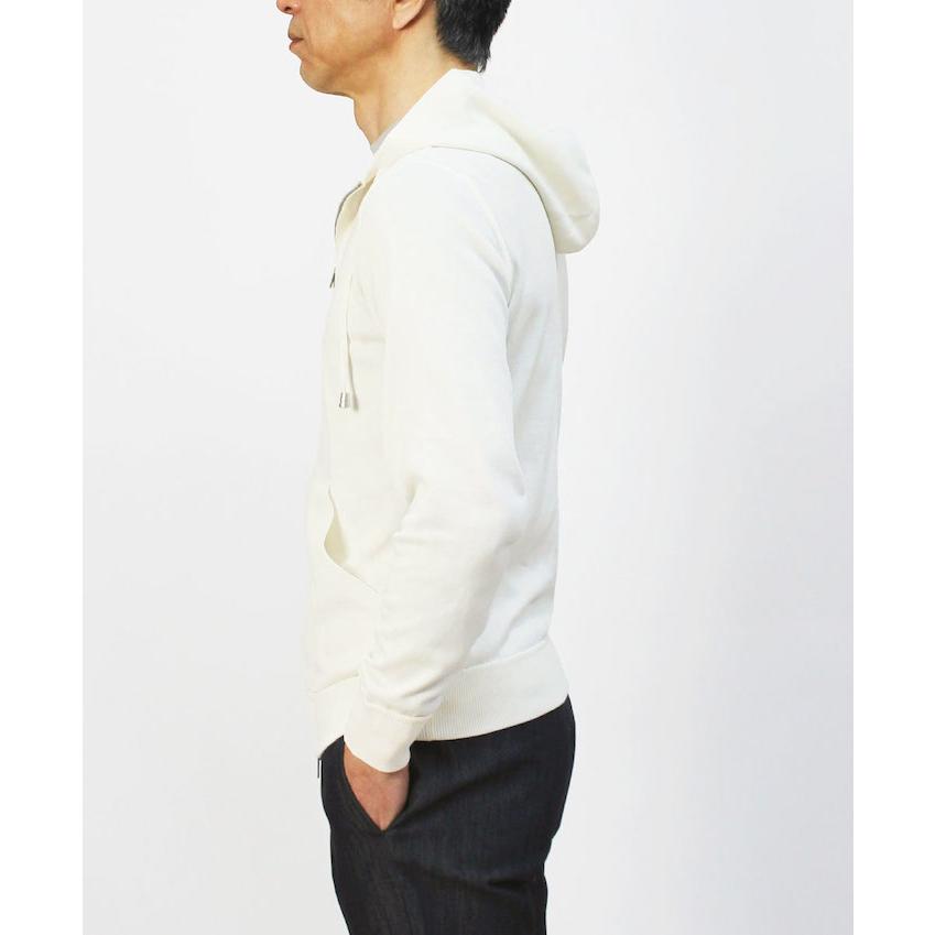 フィリッポ デ ローレンティス / FILIPPO DE LAURENTIIS / ニット パーカー / crepe cotton / コットンニット / ダブルジップ / 返品・交換可能の画像