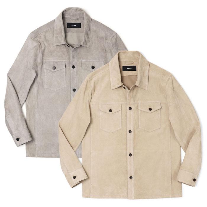 ARMA スエードシャツジャケット 48美中古品 BEAMS F（ビームスF）【別注】ARMA / スエード シャツ ブルゾン