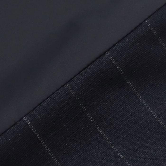 シーズ / SEASE / ZIPPED HOODIE HYBRID / ストライプウールジャージー / 異素材切り替えハイブリッド / パーカーブルゾン / 返品・交換可能の画像