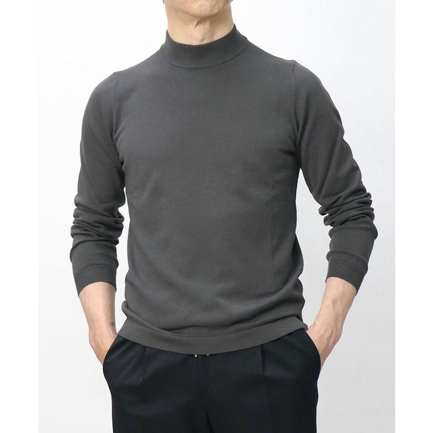 グランサッソ / GRANSASSO / モックネック ニット / 長袖 / 12G ソフト コットン / 返品・交換可能の画像