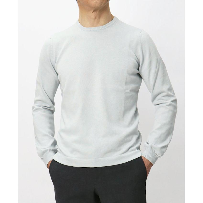 グランサッソ / GRANSASSO / ロングスリーブ Tシャツ / 長袖 クルーネック ニット / 12G ソフト コットン / 返品・交換可能の画像