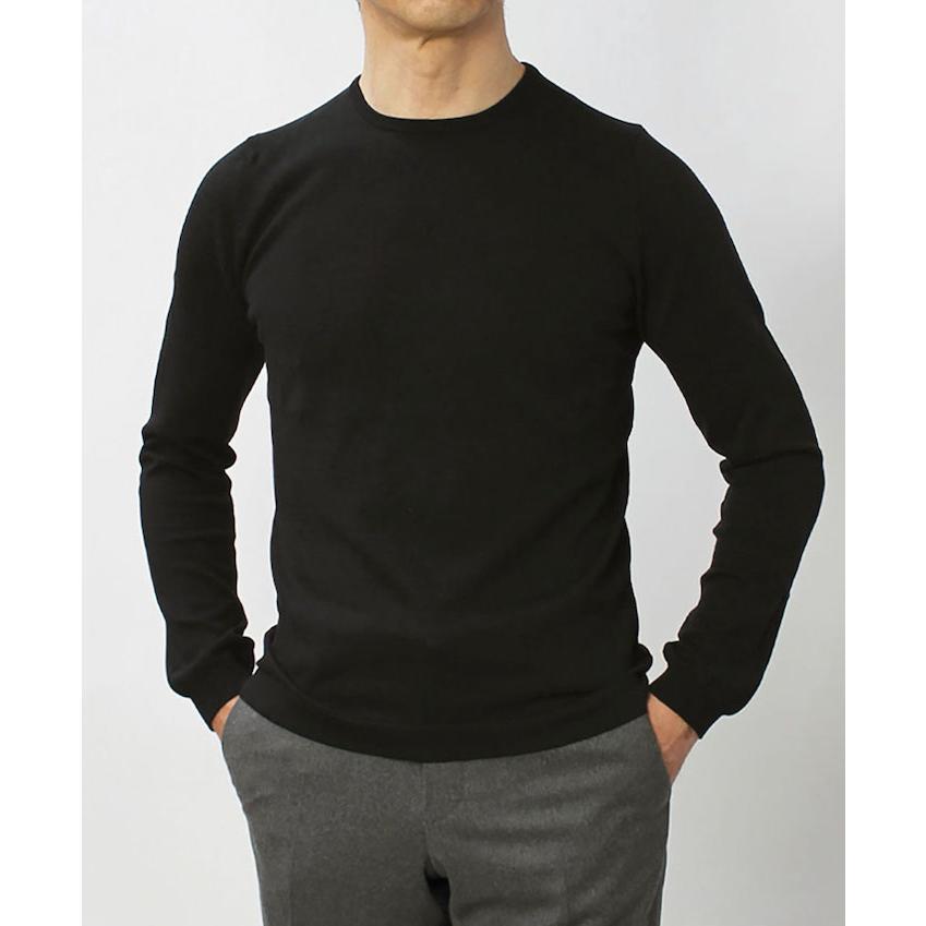 グランサッソ / GRANSASSO / ロングスリーブ Tシャツ / 長袖 クルーネック ニット / 12G ソフト コットン / 返品・交換可能の画像