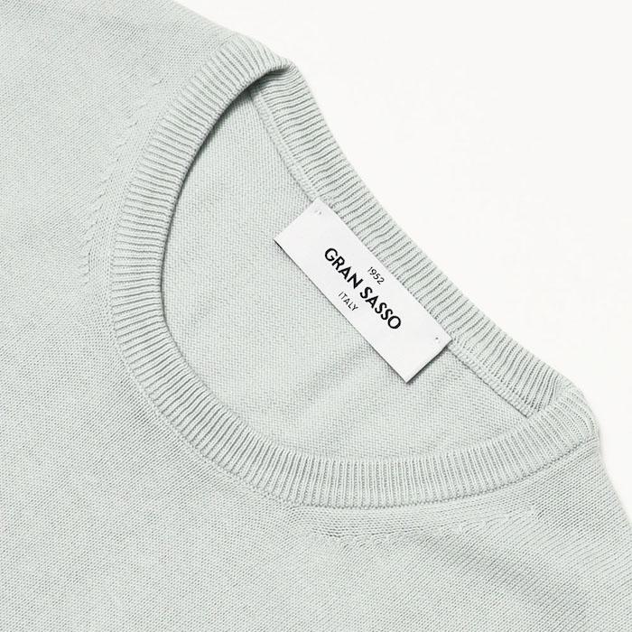 グランサッソ / GRANSASSO / ロングスリーブ Tシャツ / 長袖 クルーネック ニット / 12G ソフト コットン / 返品・交換可能の画像