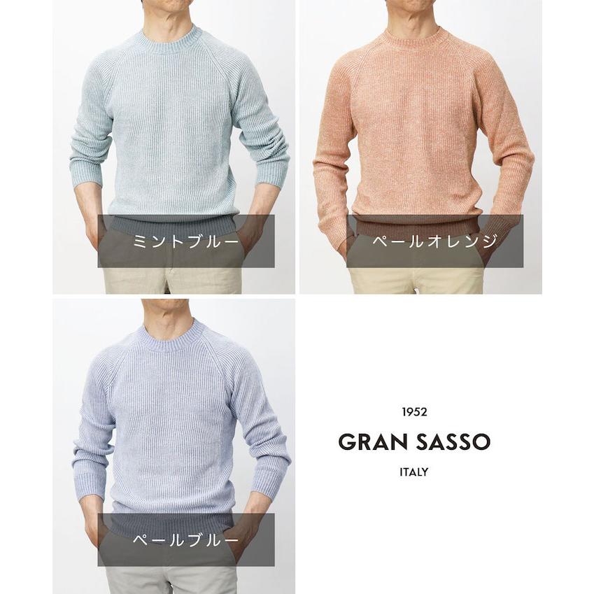 ⭐️ドライタッチGRAN SASSOグランサッソ ミントカラー 春夏リネンニット Gran Sasso（グランサッソ） グランサッソ / GRANSASSO / あぜ編み
