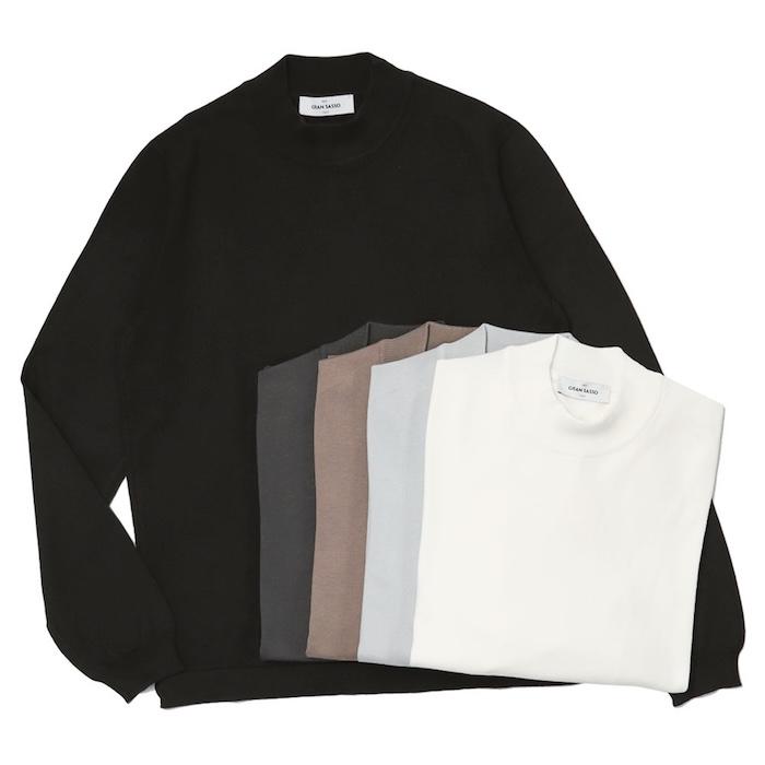 【極美品】24年 グランサッソ 12Gウールモックネックニット 50 アイボリー Gran Sasso（グランサッソ） グランサッソ / GRANSASSO / モックネック
