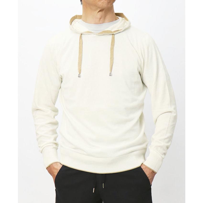 フィリッポ デ ローレンティス / FILIPPO DE LAURENTIIS / 14ゲージ ニット パーカー / コットン カシミヤ / 返品・交換可能の画像