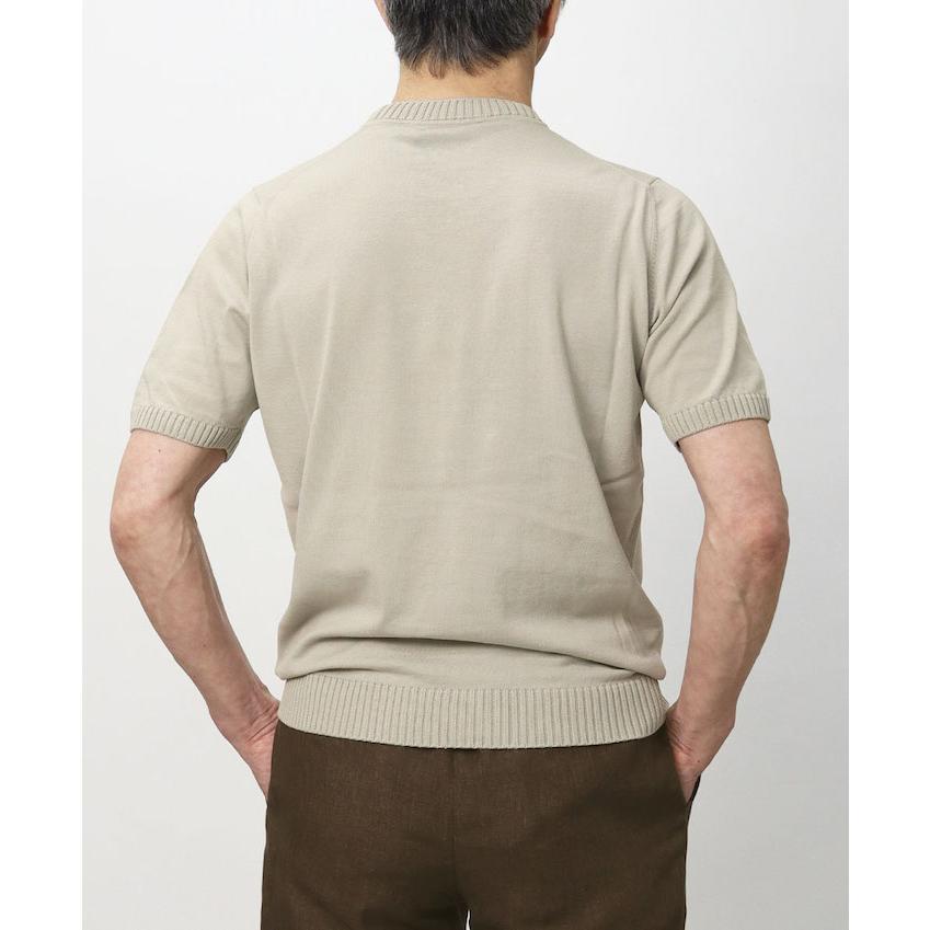 フィリッポ デ ローレンティス / FILIPPO DE LAURENTIIS / ニット 半袖 Tシャツ / クレープコットンニット / crepe cotton / クルーネック / 返品・交換可能の画像