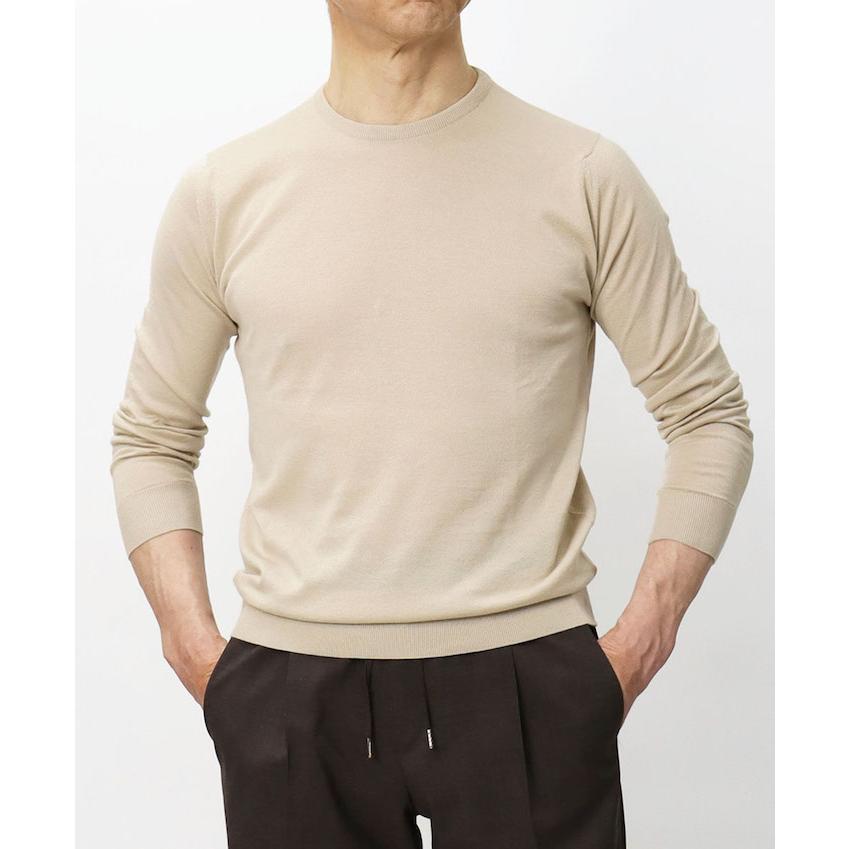 ジョンスメドレー / JOHN SMEDLEY / DAVID / クルーネック ニット / 30G シーアイランドコットン / MODERN FIT / 返品・交換可能の画像