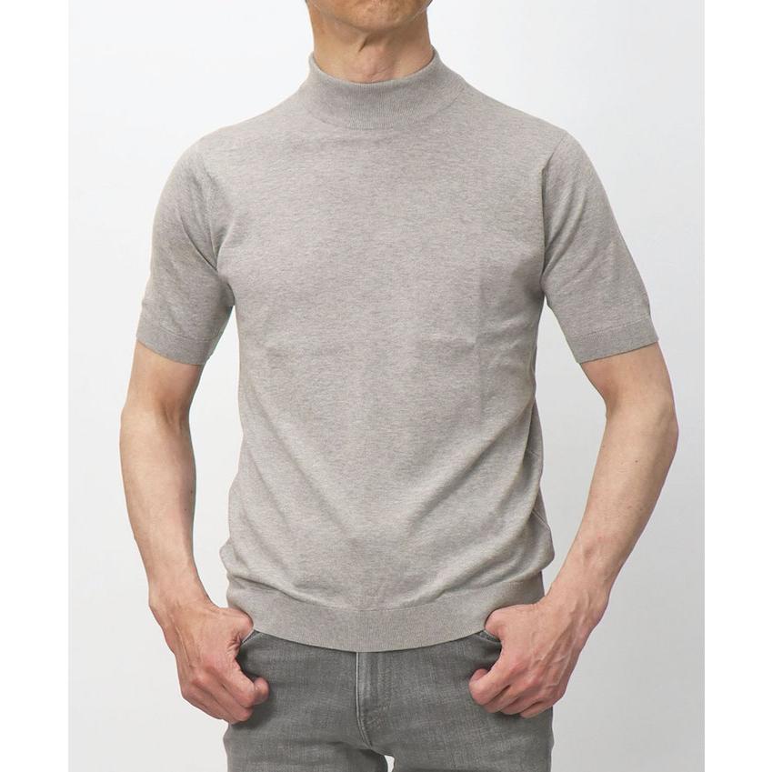ジョンスメドレー / JOHN SMEDLEY / ARBER / モックネック ニット / 30G シーアイランド コットン 半袖 / MODERN FIT / 返品・交換可能の画像