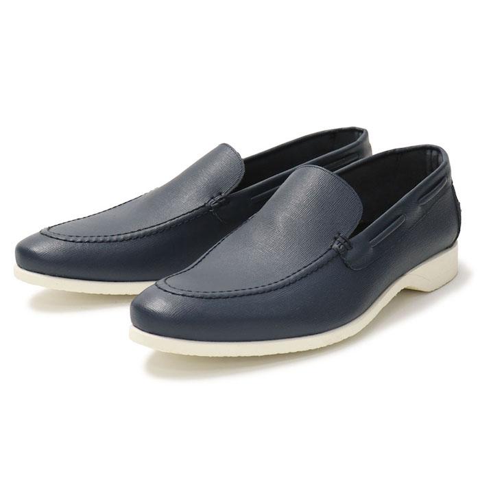 フェランテ / FERRANTE / 150周年記念 / luccicare別注モデル / サフィアーノレザー / SAFFIANO / NAVY M / デッキシューズ / 返品・交換可能の画像