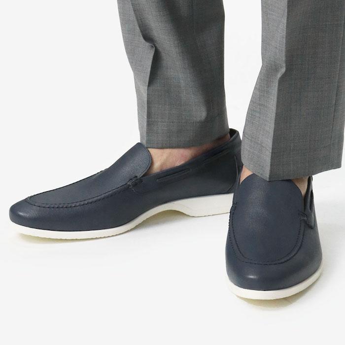 フェランテ / FERRANTE / 150周年記念 / luccicare別注モデル / サフィアーノレザー / SAFFIANO / NAVY M / デッキシューズ / 返品・交換可能の画像