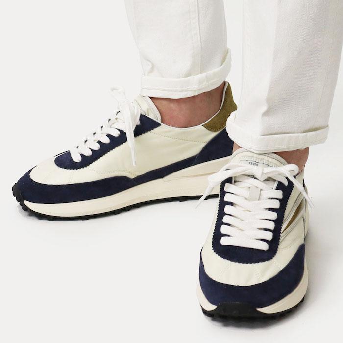 デイト / D.A.T.E. / スニーカー / ATHLETA NYLON IVORY-BLUE / 返品・交換可能の画像