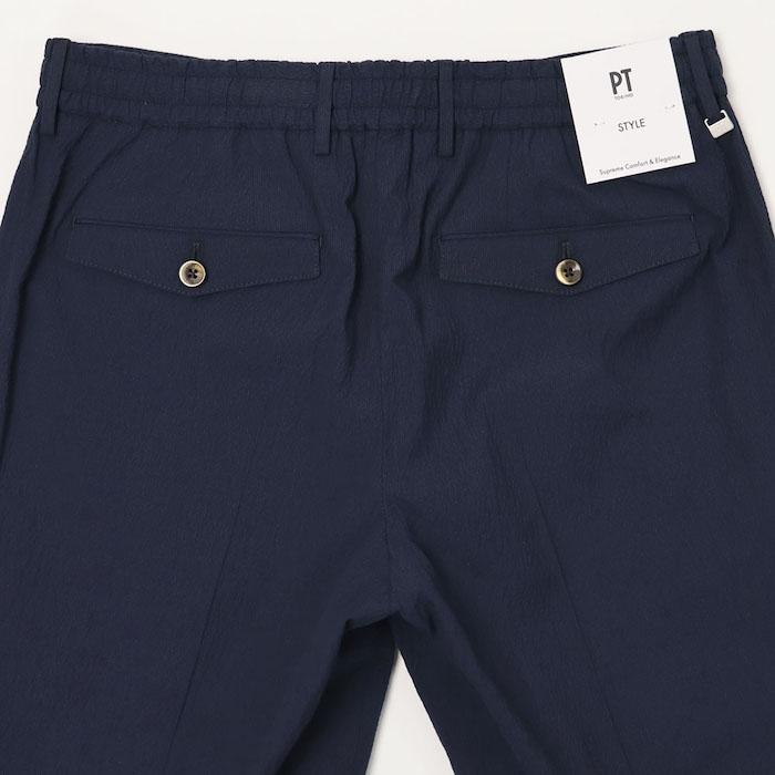 PT TORINO / ピーティー トリノ / ショートパンツ / SHORT 1P JOGGER / ワンプリーツ / ウエストゴム / シアサッカー / コットンストレッチ / 返品・交換可能の画像