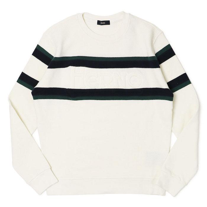 HERNO ヘルノ クルーネック コットン ワッフル ニット Tシャツ HERNO（ヘルノ） ヘルノ / HERNO / クルーネックトレーナー / コットン