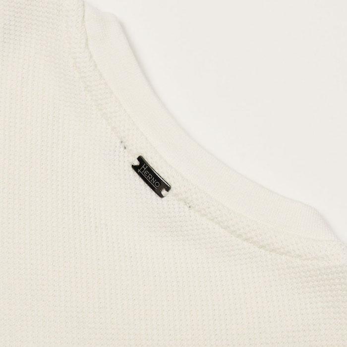 HERNO ヘルノ クルーネック コットン ワッフル ニット Tシャツ HERNO（ヘルノ） ヘルノ / HERNO / クルーネックトレーナー / コットン