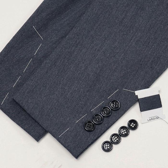 ラルディーニ / LARDINI / EASY WEAR SUIT / 3B段返りワンプリーツ スーツ / ストレッチテクノフランネル / ウエストゴム / 返品・交換不可の画像